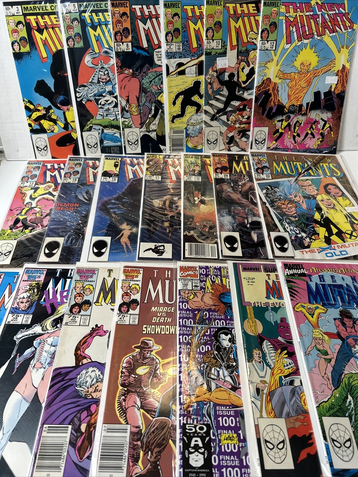 Huge New Mutants Lot Of 20 Issues (Marvel 1983)