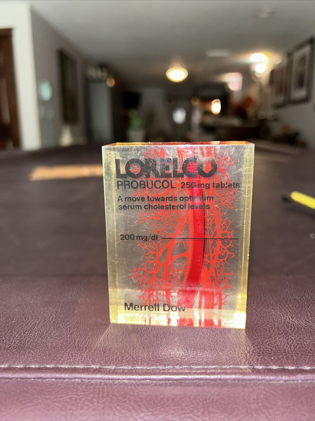 Acrylic Level Drug Advertising Premium Probucol Lorelco Cholesterol Medicine