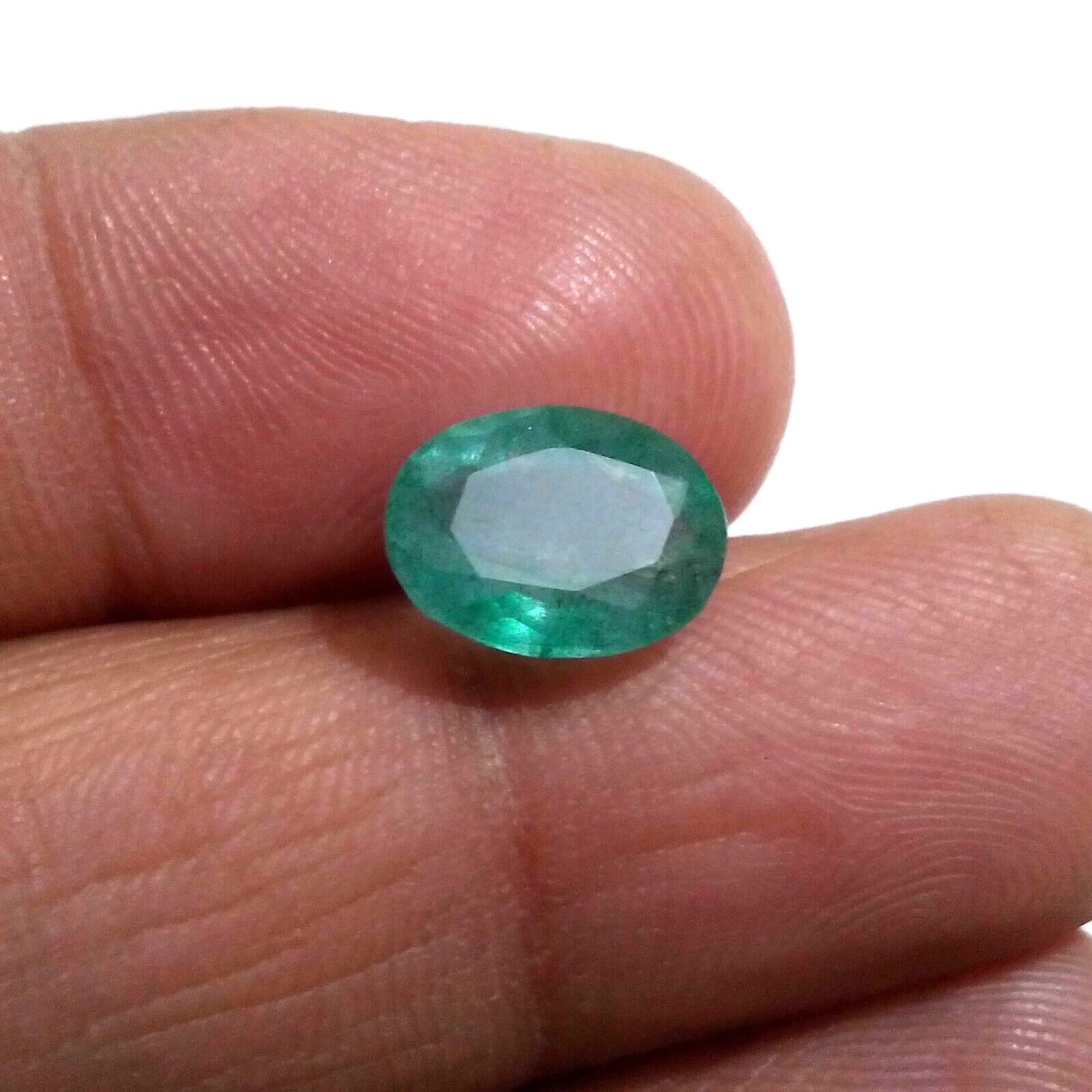 Excellent Zambian Emerald Faceted Oval Shape 3.30 Crt Top Green Loose Gemstone
