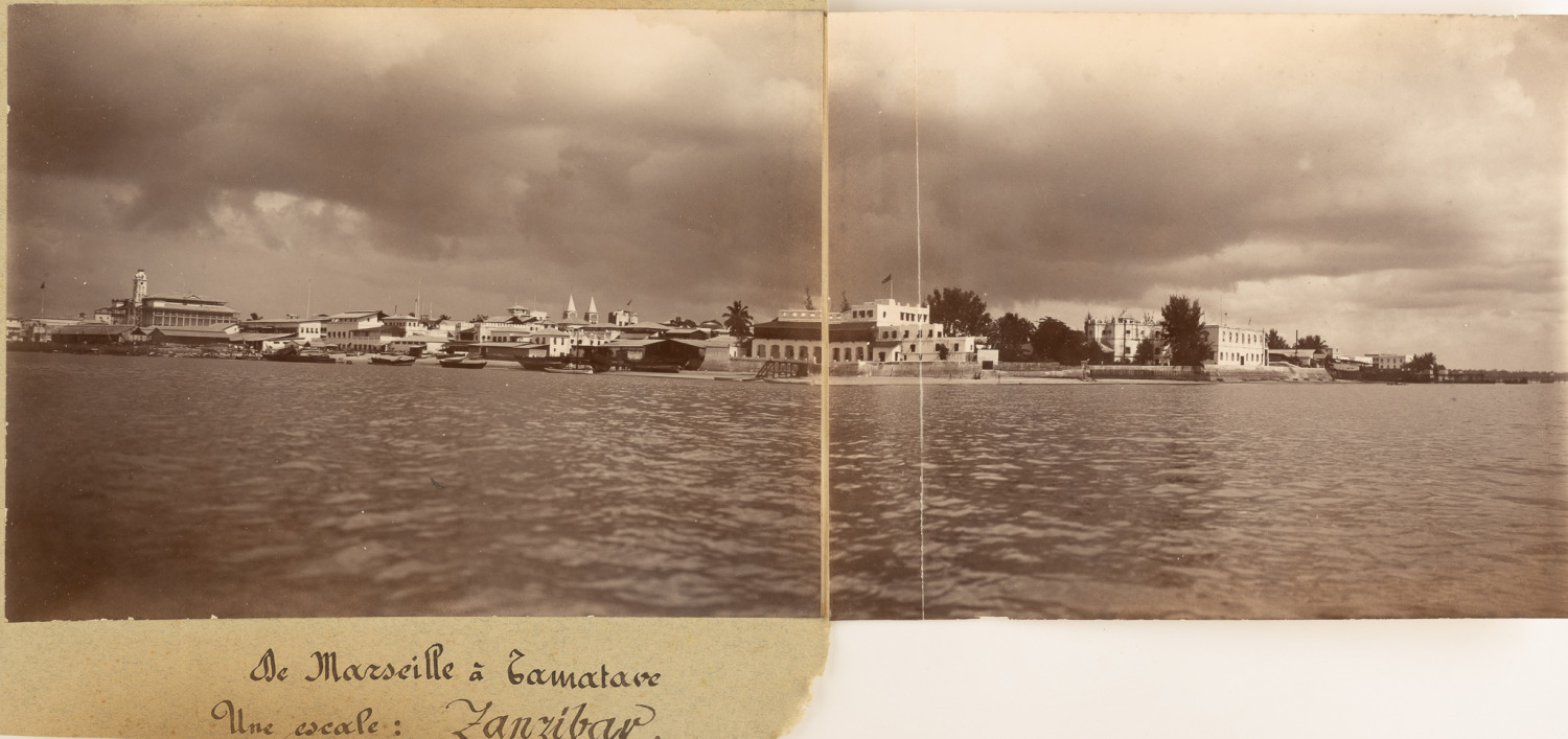 Zanzibar, Vintage Print Panorama, Panorama Albumin Print 14.5x37.4 Cir