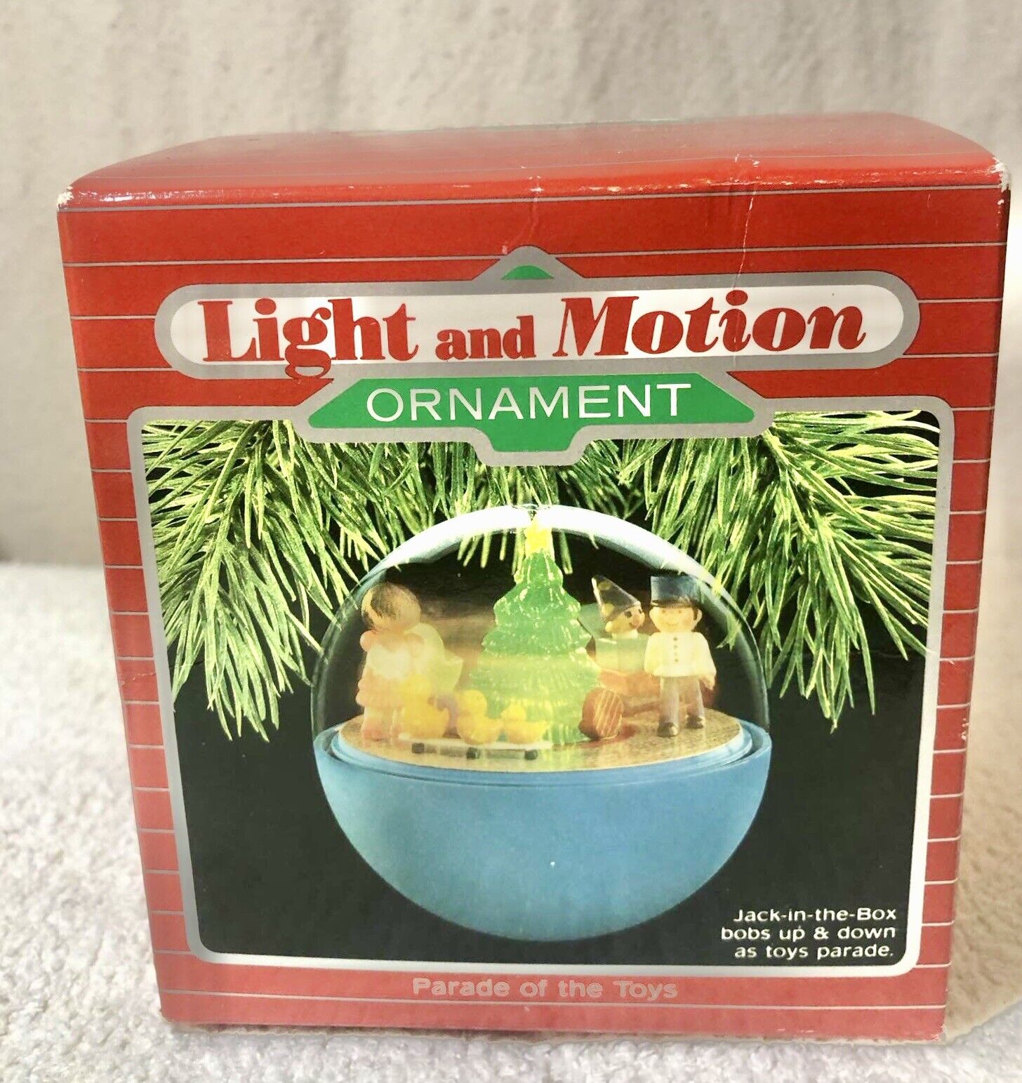 Vintage 1988 Hallmark Ornament Lights Motion Parade Of The Toys **Video Inside**