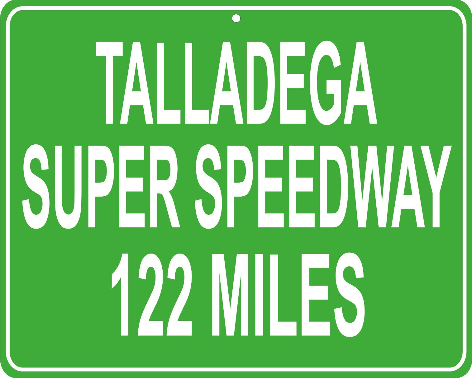 Talladega Super Speedway in Alabama custom mileage sign - distance to your house