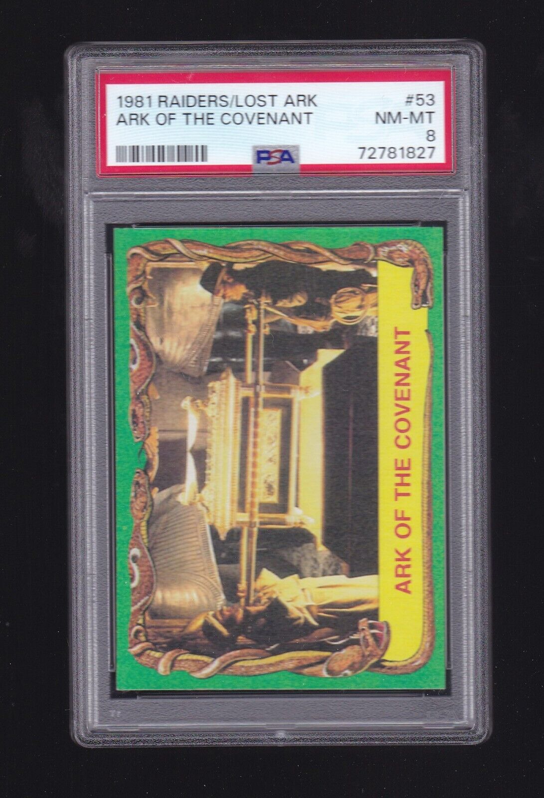 1981 Indiana Jones Raiders of the Lost Ark Ark of the Covenant #53 PSA 8