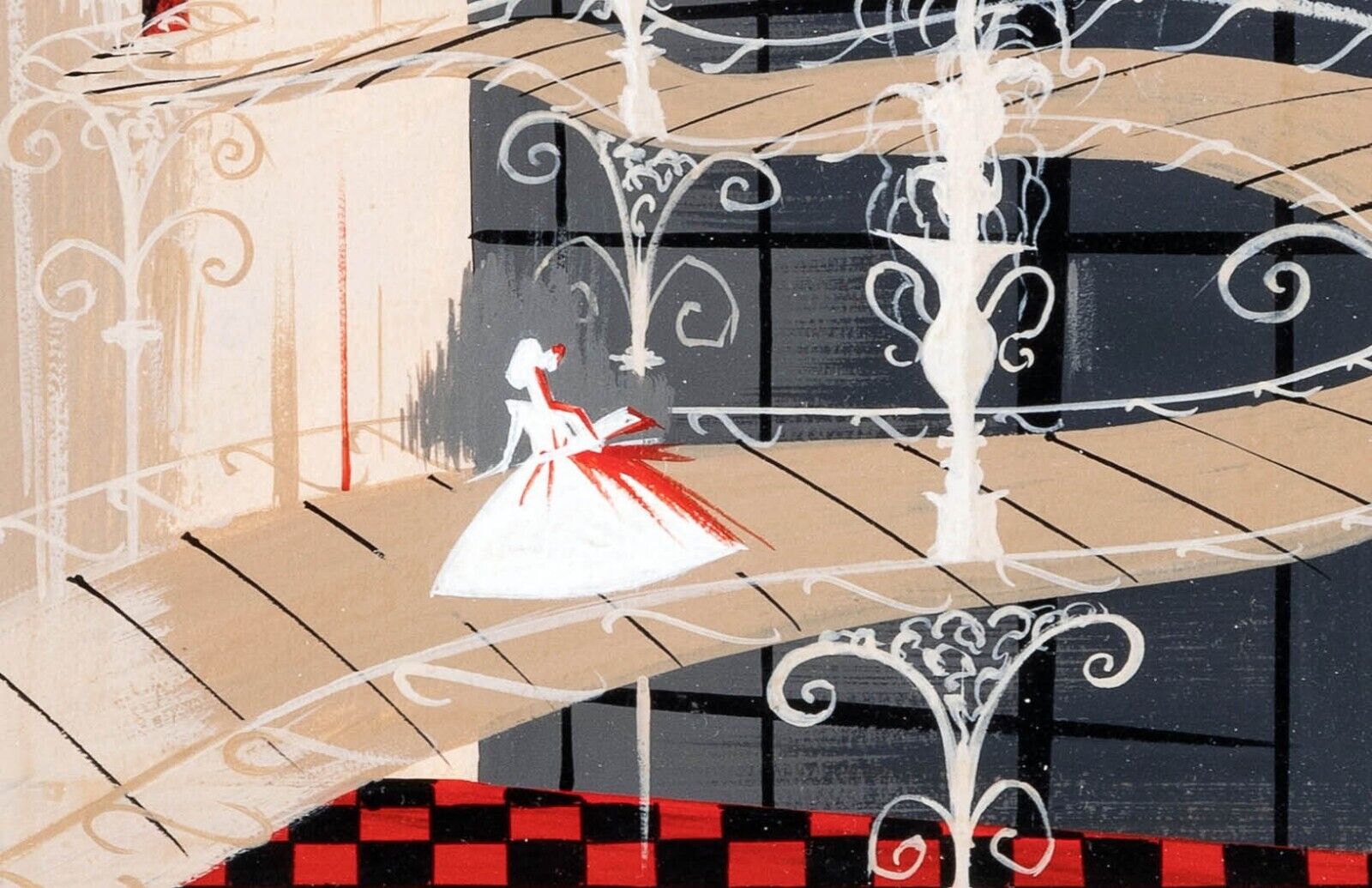 Mary Blair Disney Cinderella Running from the Ball Concept Poster