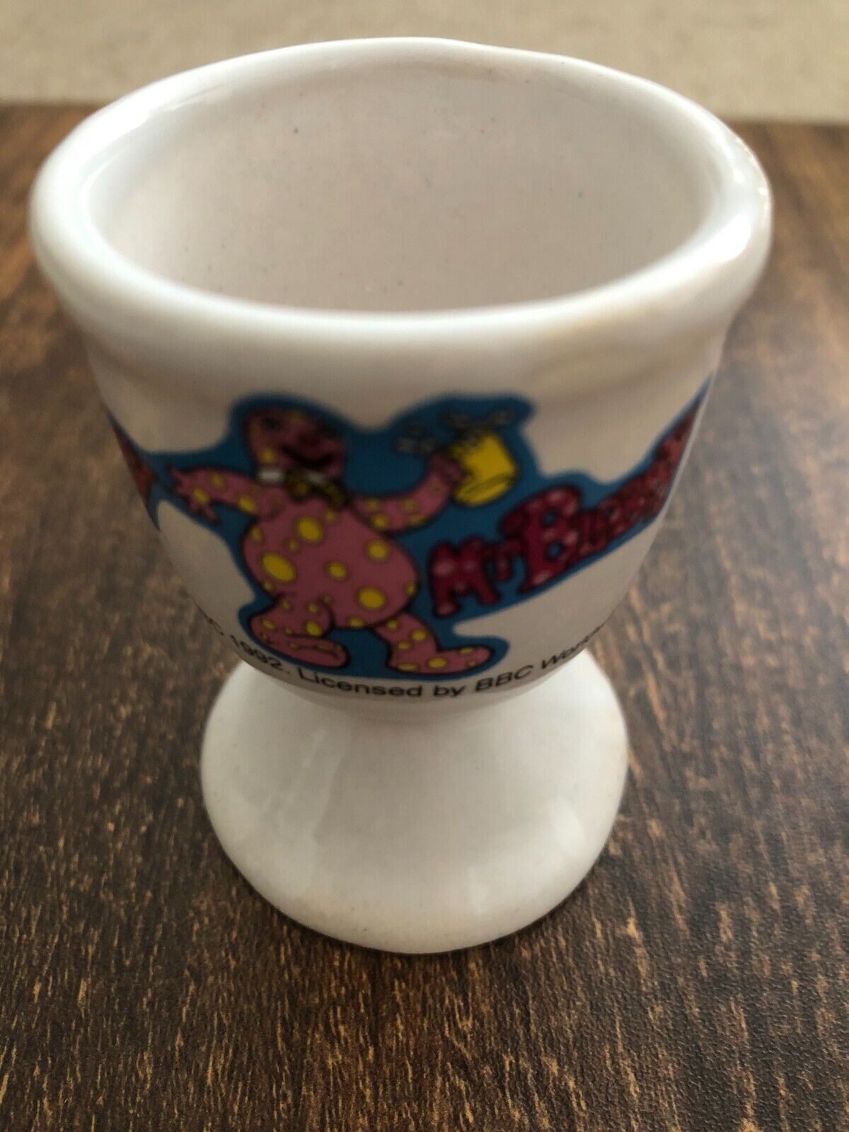 Mr Blobby Egg Cup  Vintage 1992 Official  BBC product