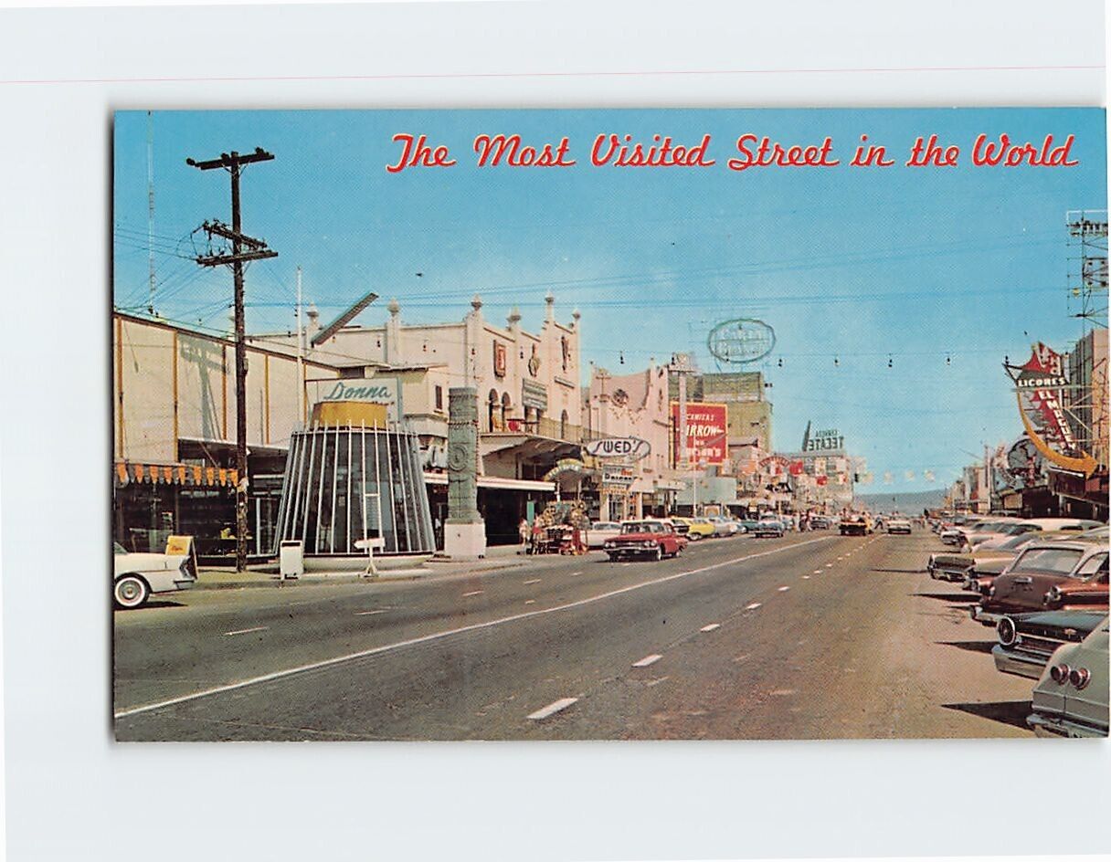Postcard Most Visited Street in the World Main Street Tijuana Mexico