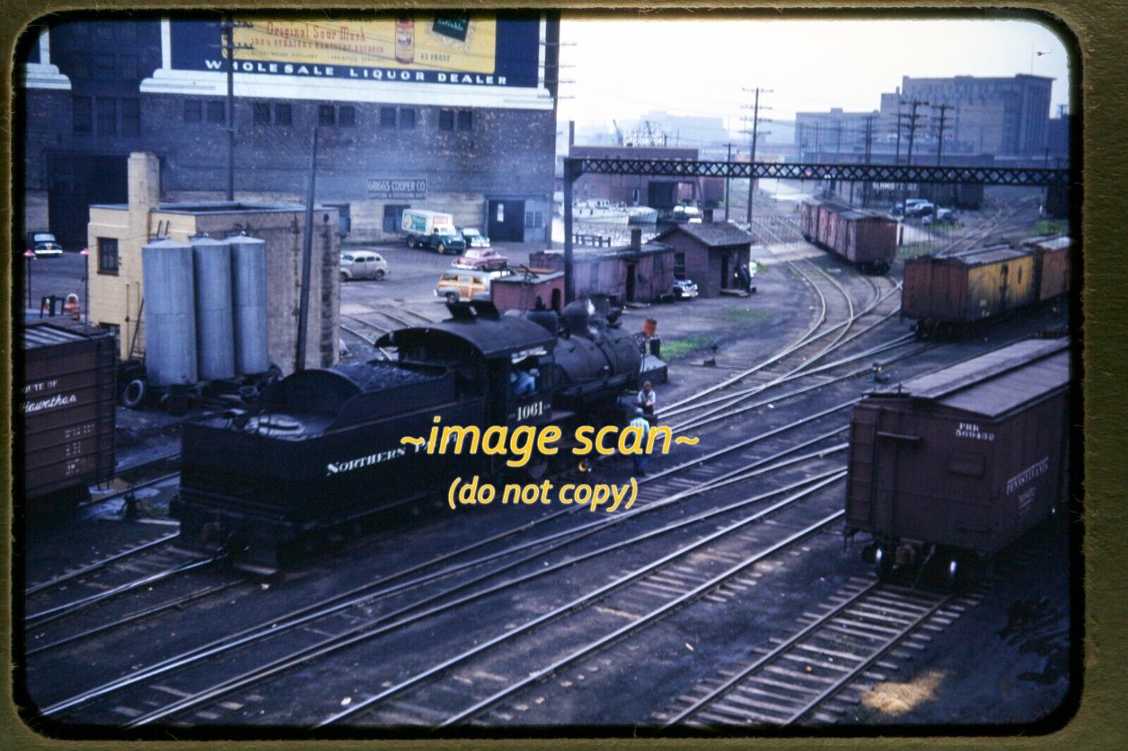 NP Northern Pacific Steam at Duluth, Minnesota in 1952, Original Slide o26b