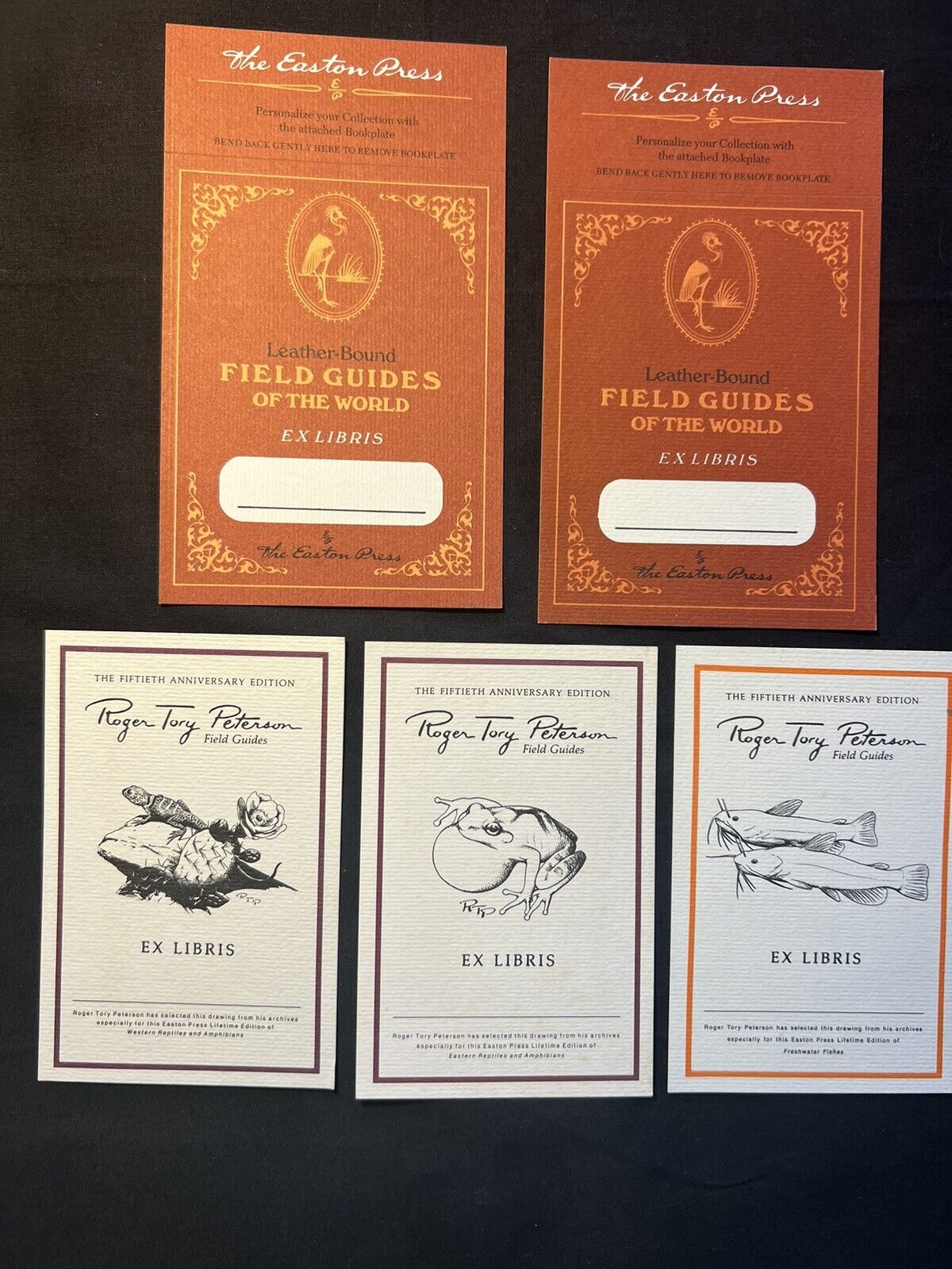 Bookplates Ex Libris Easton Press Roger Tory Peterson Field Guides Reptiles Fish