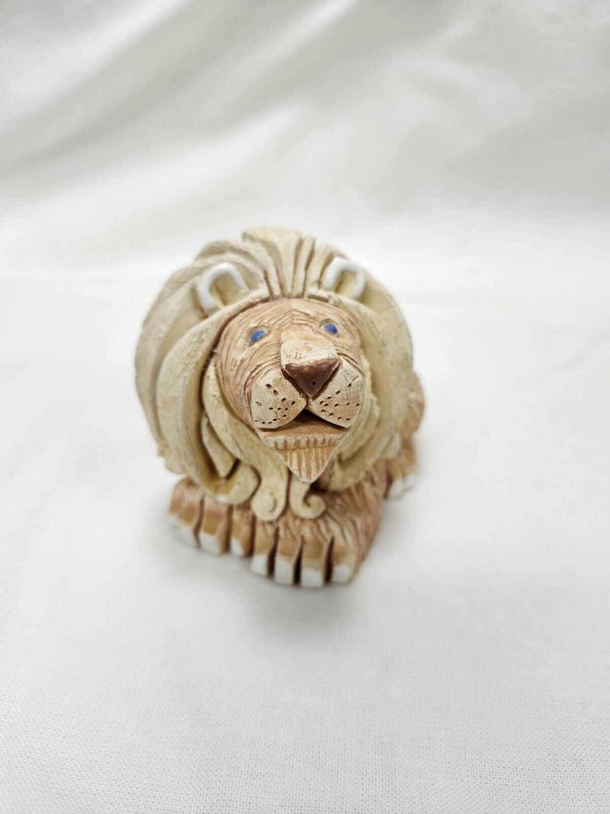 Artesania Rinconada Lion Figurine #61 Art Pottery Uruguay