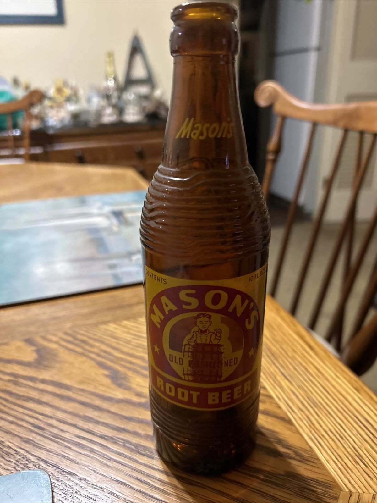 Vintage 1953 Mason’s Root Beer Bottle 10oz
