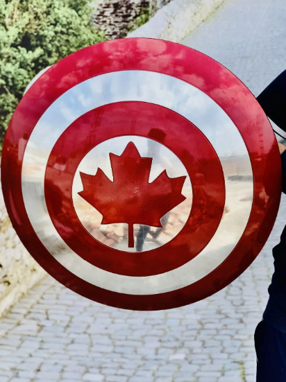 Captain Canada Shield, Metal Prop Replica, Captain America Inspired Canadian