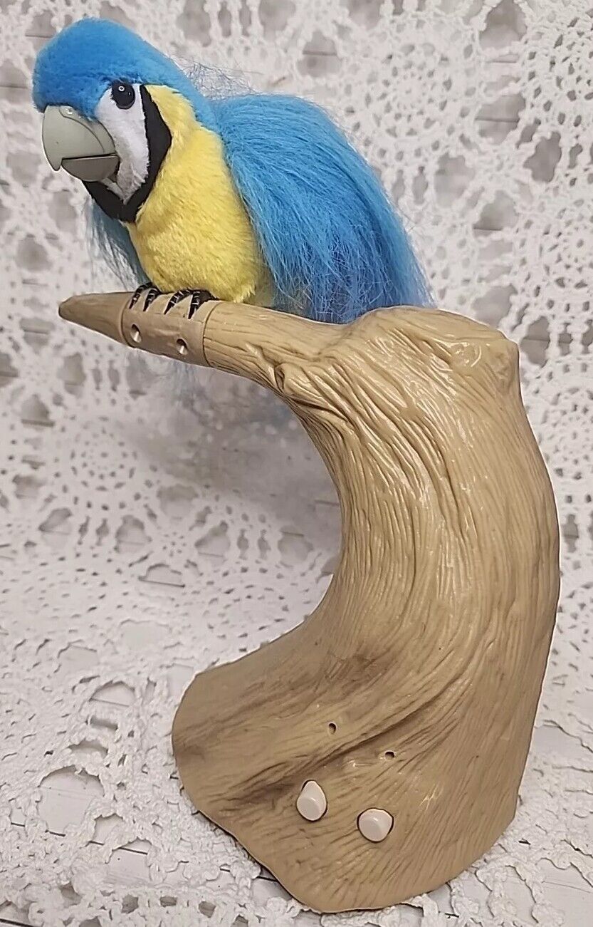 RARE 2005 Gemmy Spinning Macaw Parrot Plush Talks Sings I Ain\'t Got Nobody