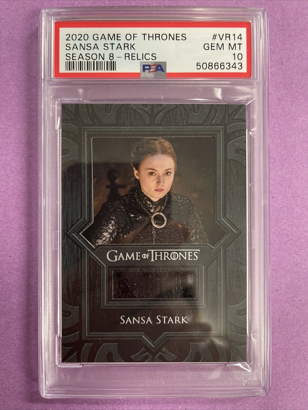 2020 Game Of Thrones Sansa Stark Season 8-Relics PSA 10 GEM MT Queen Of North