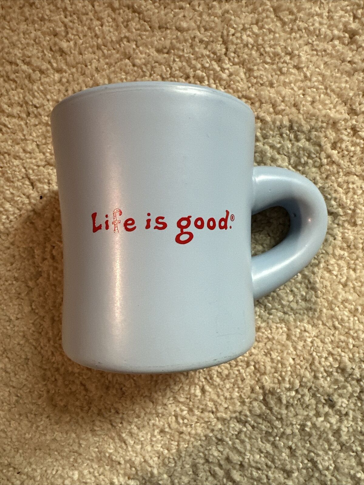 Life is Good Coffee Mug - Blue Cup Logo Text Silly - Good Home by Life is Good