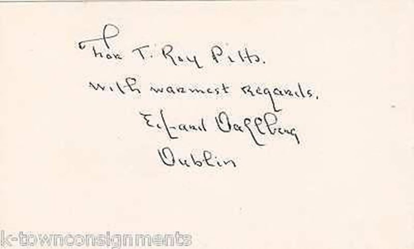 Edward Dahlberg American Novelist Author Original Autograph Signature