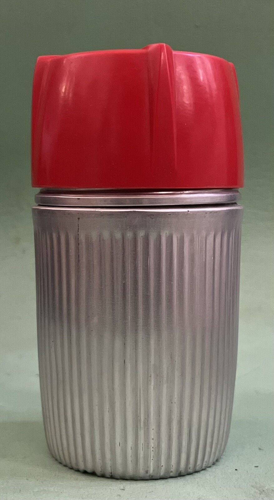 Vintage 1950s Universal Landers Red Chrome HTF Rare Usa Thermos Cup 9810 Ribbed