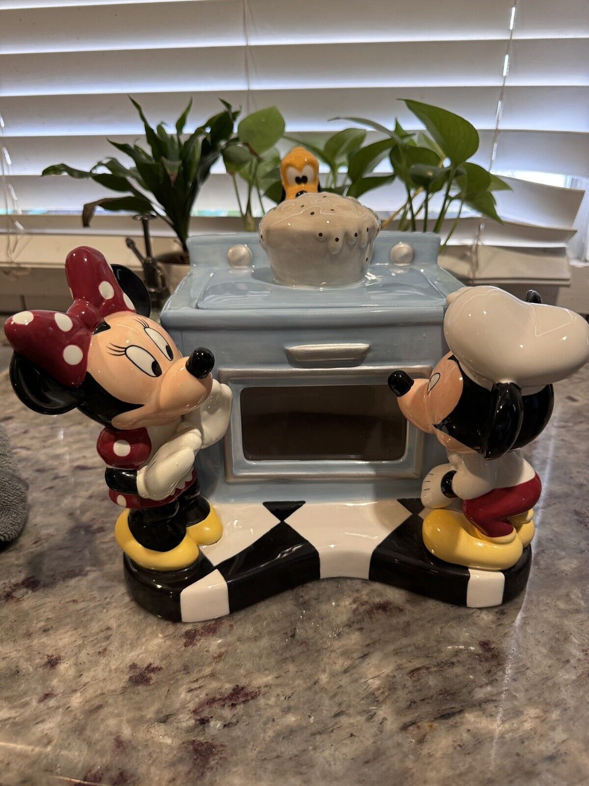 Disney Direct What\'s Baking Mickey Minnie Pluto Cookie Jar Oven Cookie Jar Rare