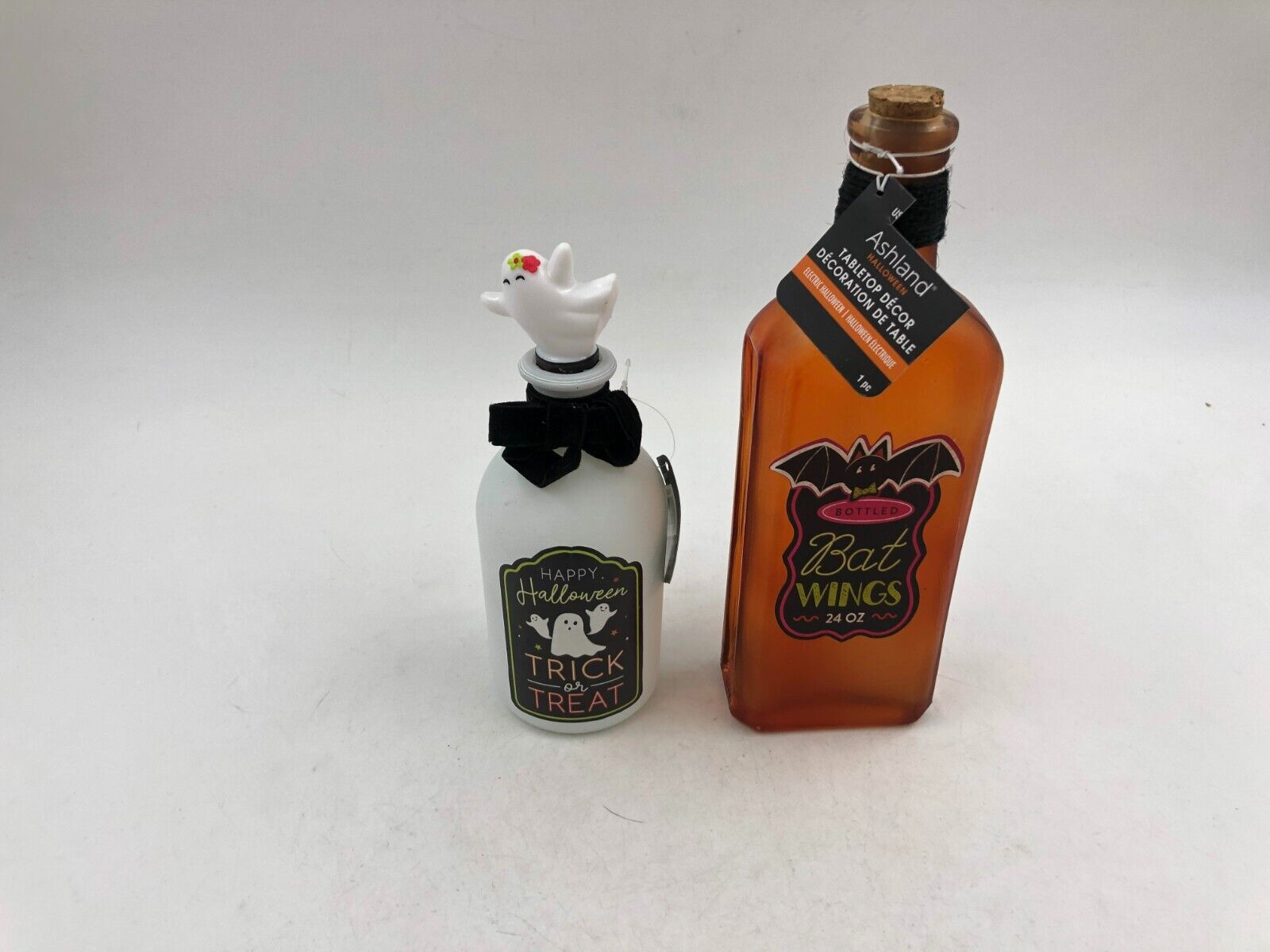 Ashland Bat Wings & Trick or Treat Glass Bottle Tabletop Decor CC02B34019