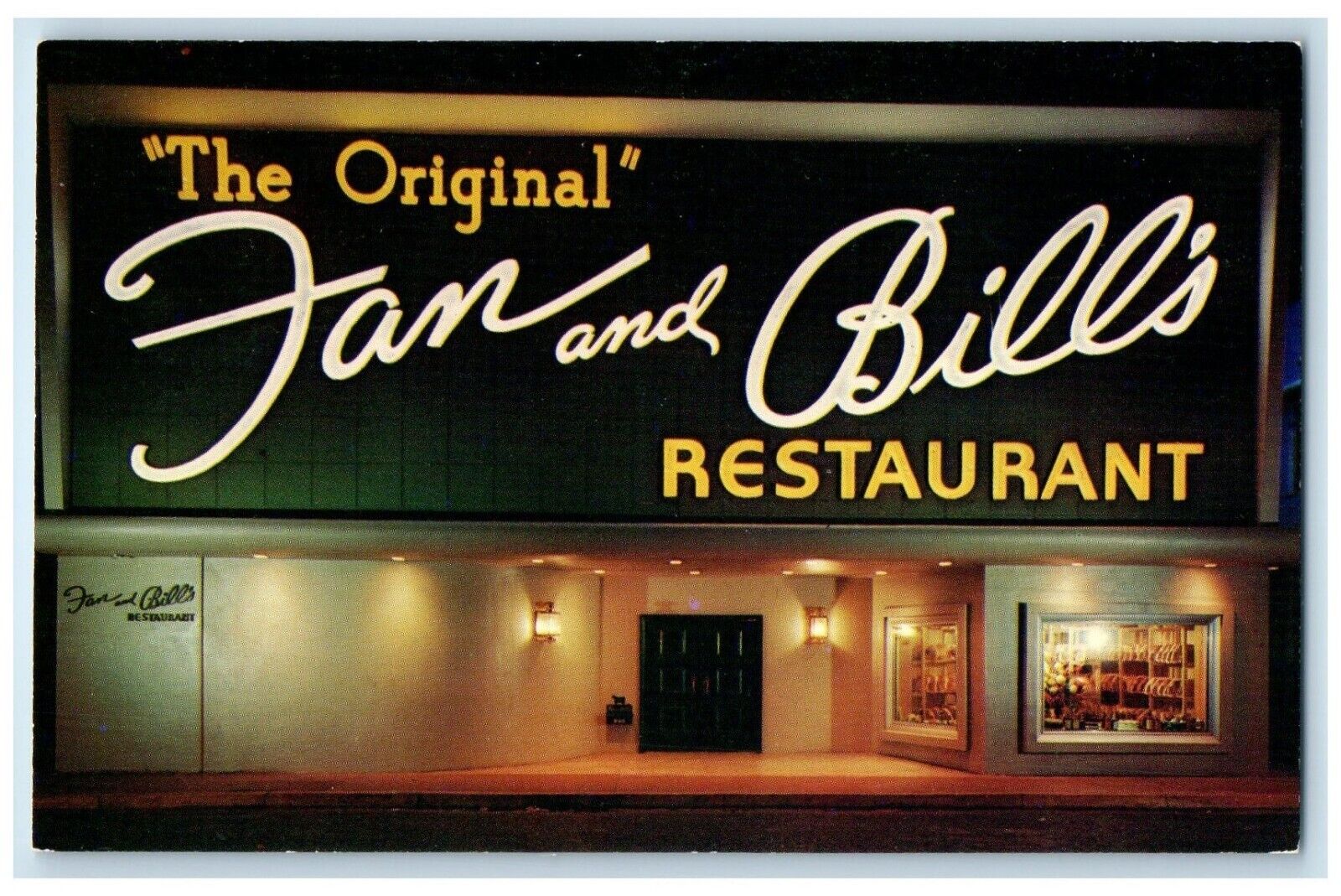 c1960 Fan Bill\'s Famous Plank Steak House Miami Beach Florida Vintage Postcard