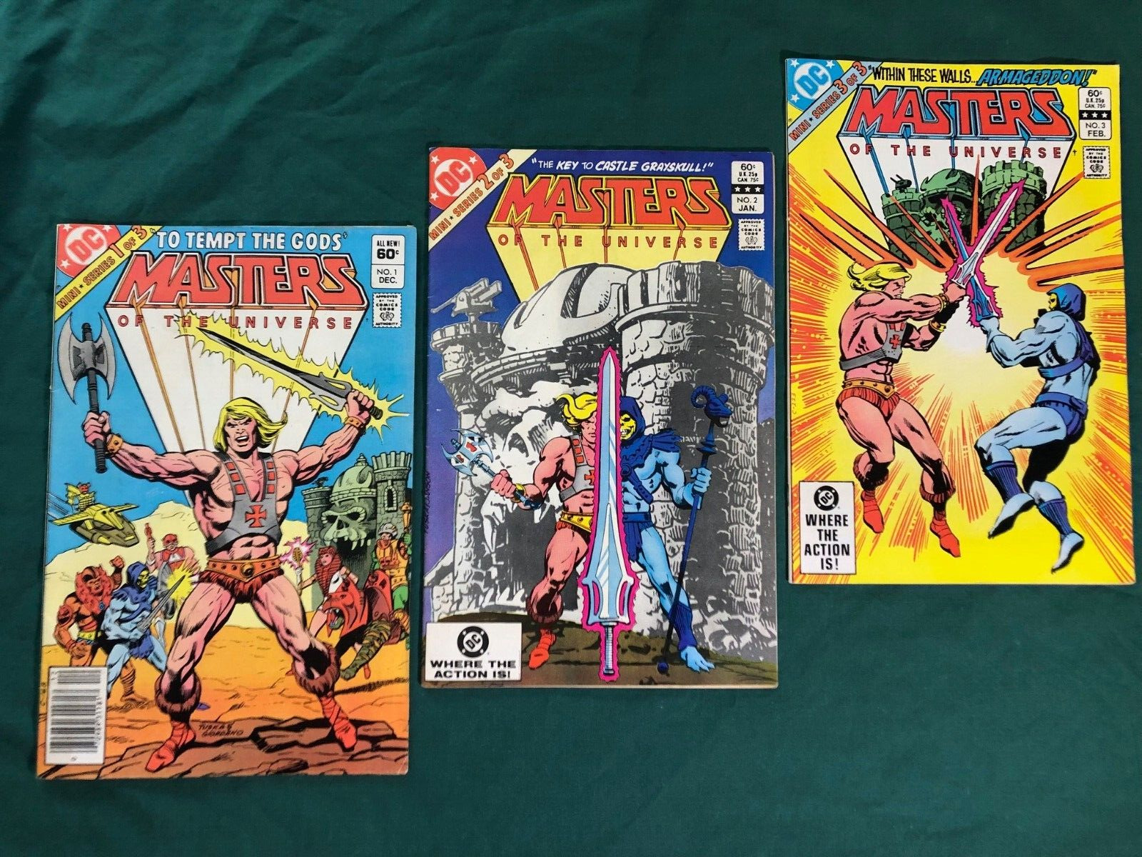Masters of the Universe # 1 2 3  (1982 DC ) 3-Issue Mini Series VF
