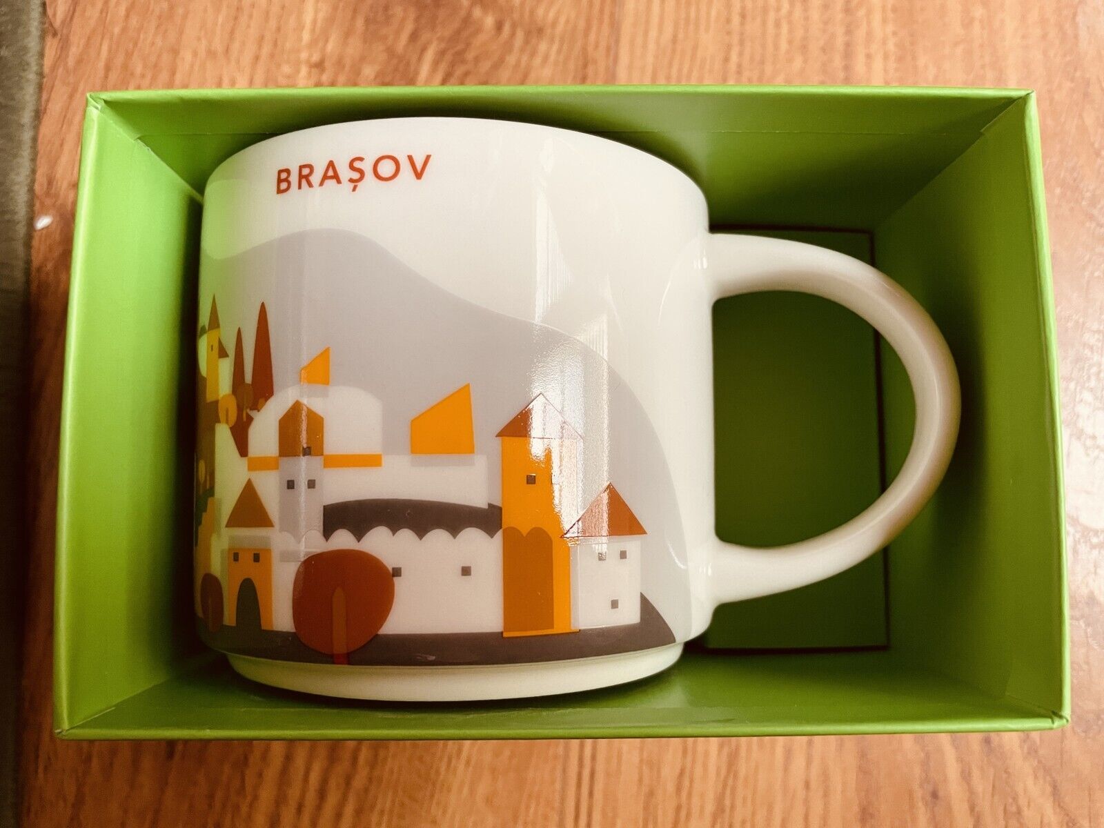 Starbucks 2013 You Are Here Collection YAH mug BRASOV or ROMANIA MINT NEW IN BOX