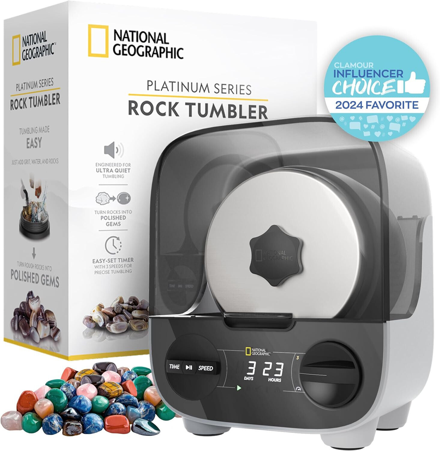 NATIONAL GEOGRAPHIC Platinum Series Ultra Quiet Rock Polisher Kit