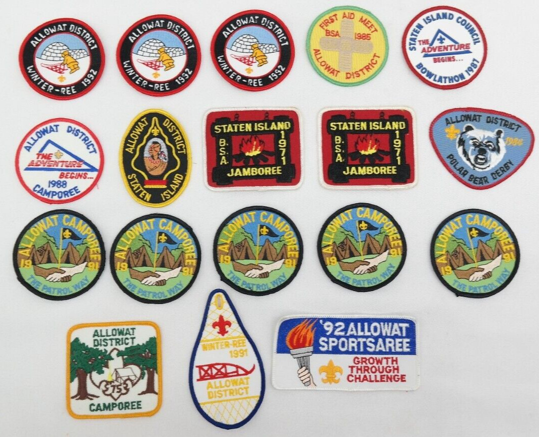 Vintage Boy Scouts of America Allowat District Patches Mixed Lot of 18  AL