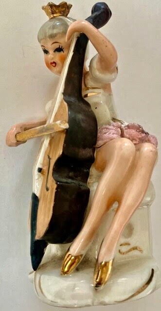 Vintage Porcelain Cello Ballerina From Japan. Circa 1960’s.