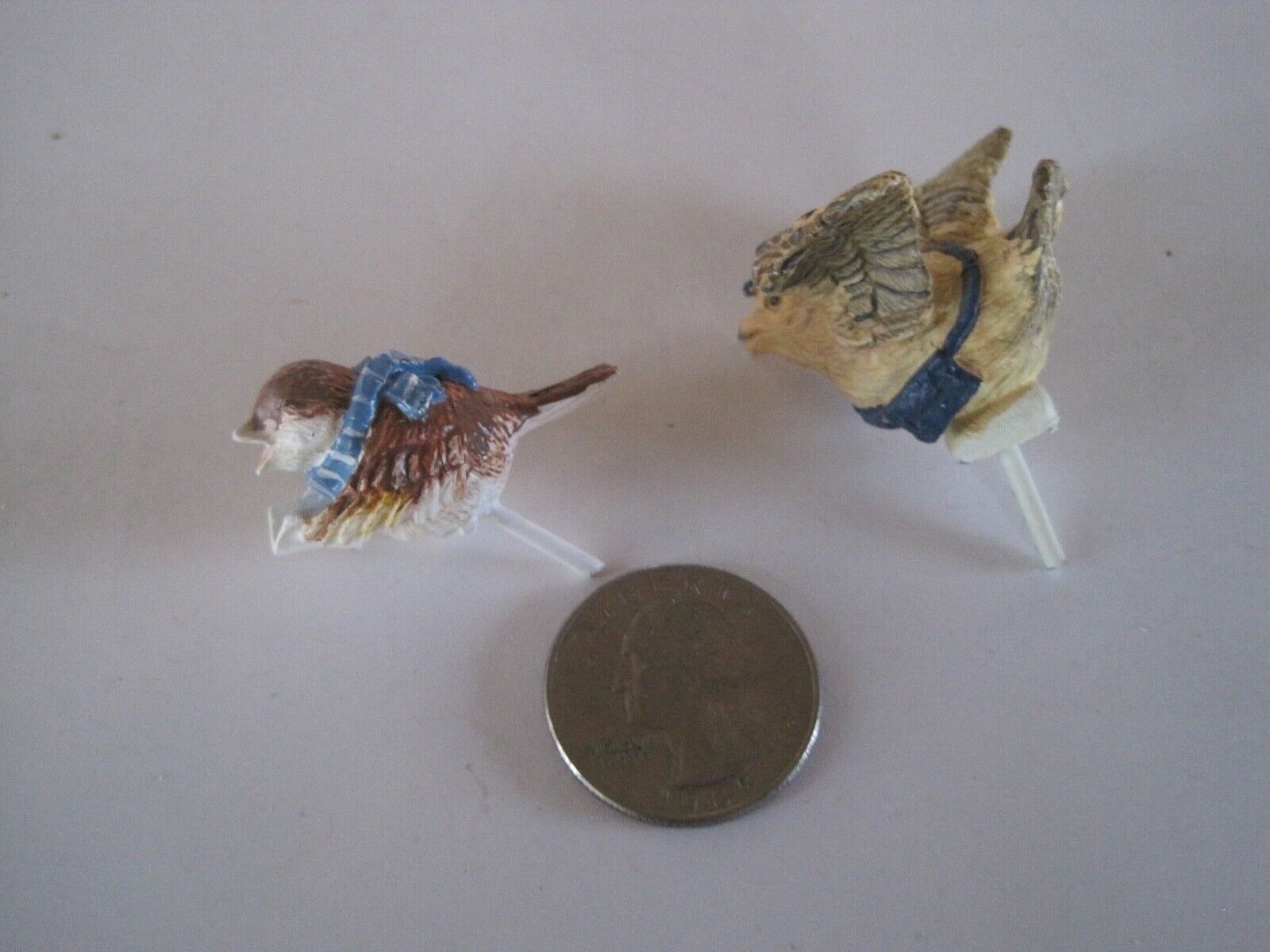 Metal Bird Lot 2 Miniature Figurine