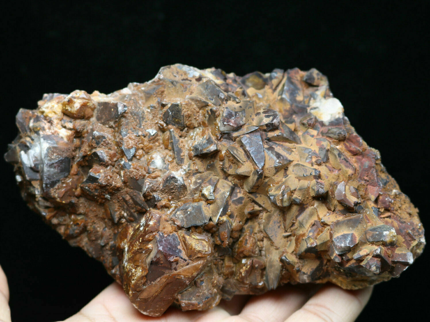 1.15lb Rare  Natural Red Calcite Quartz Crystal Cluster Point Mineral Specimen