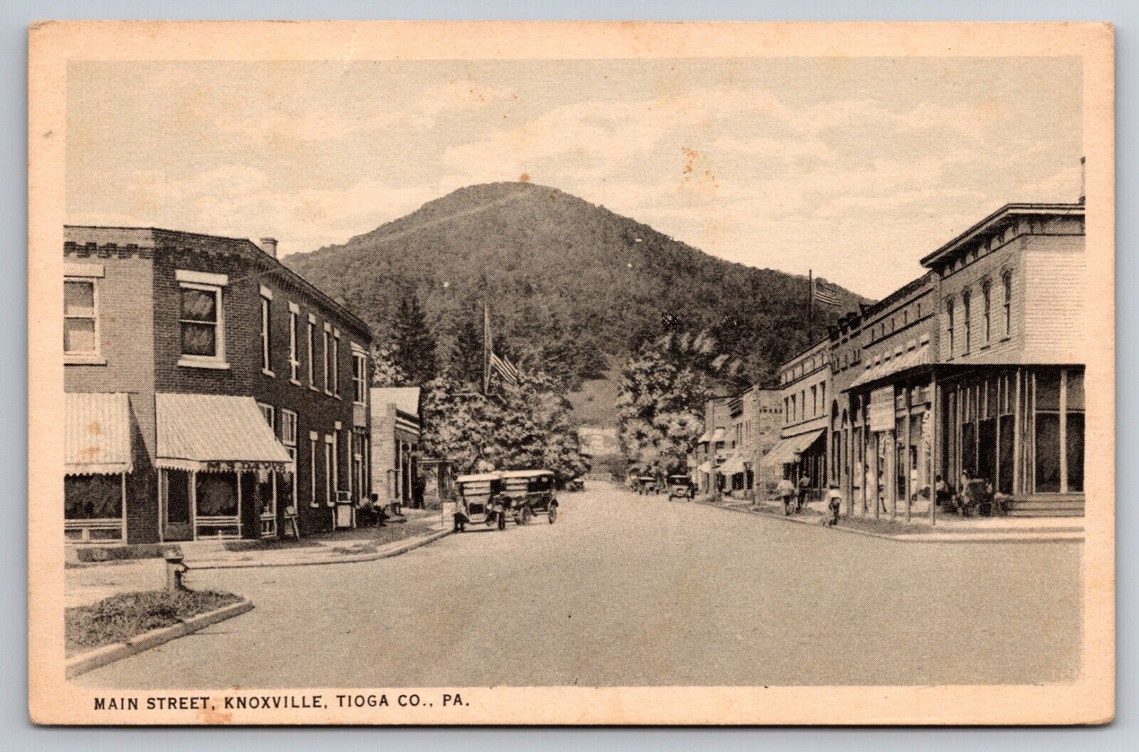 Main Street Knoxville Tioga County Pennsylvania PA c1920 Postcard