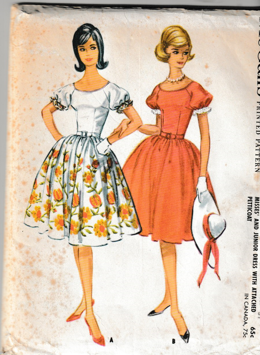 Vintage McCall's Pattern 5731 Misses Raglan Sleeved Dress Size 10, FF