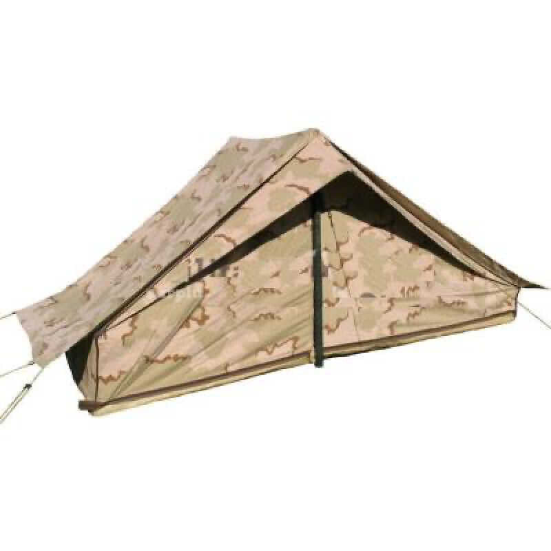 New Dutch Military 2-Man Desert DCU Camo Tent w/ Carry Bag - Army