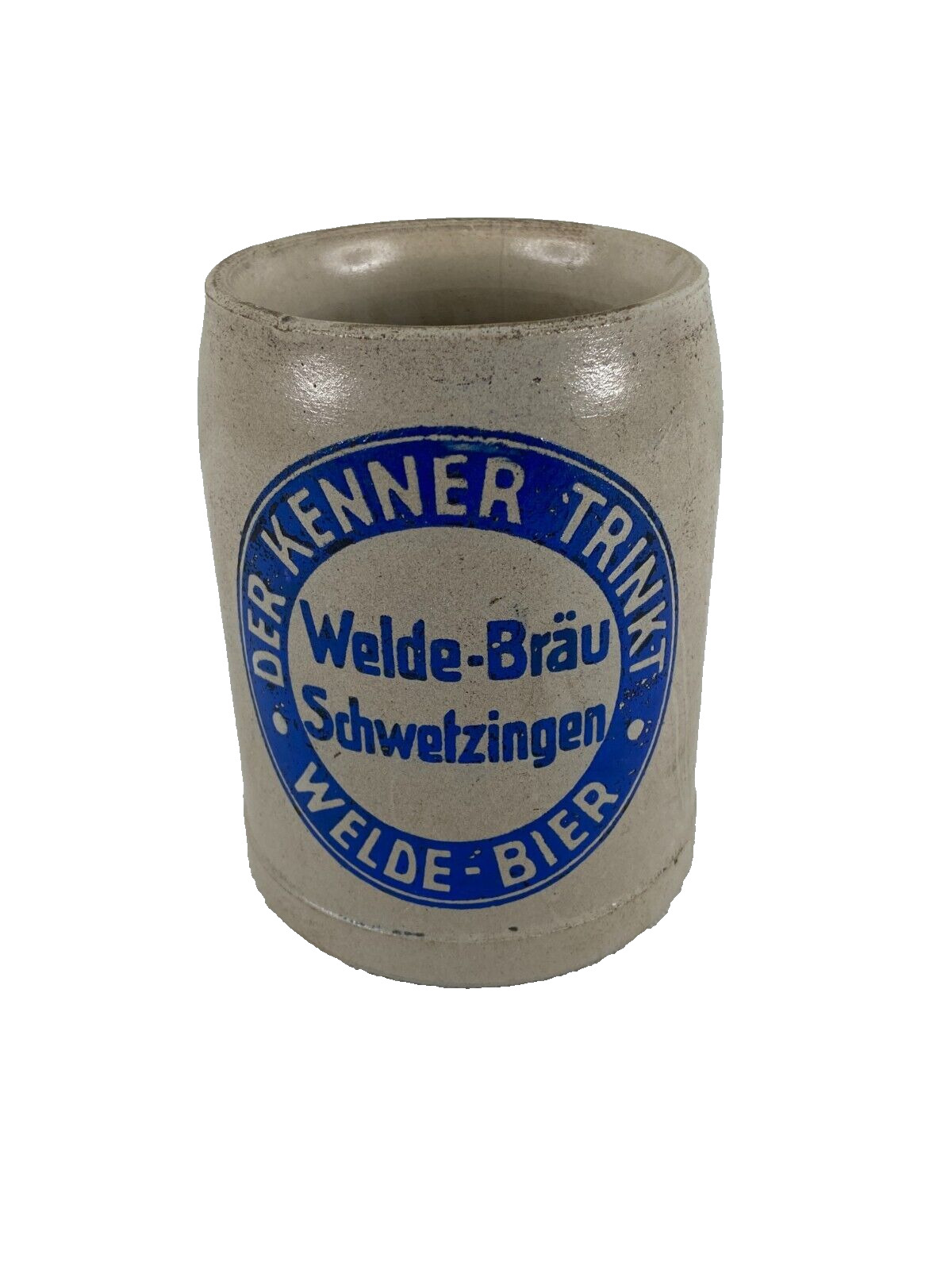 German Beer Stoneware Mug Welde Brau Schwetzingen 0.5L