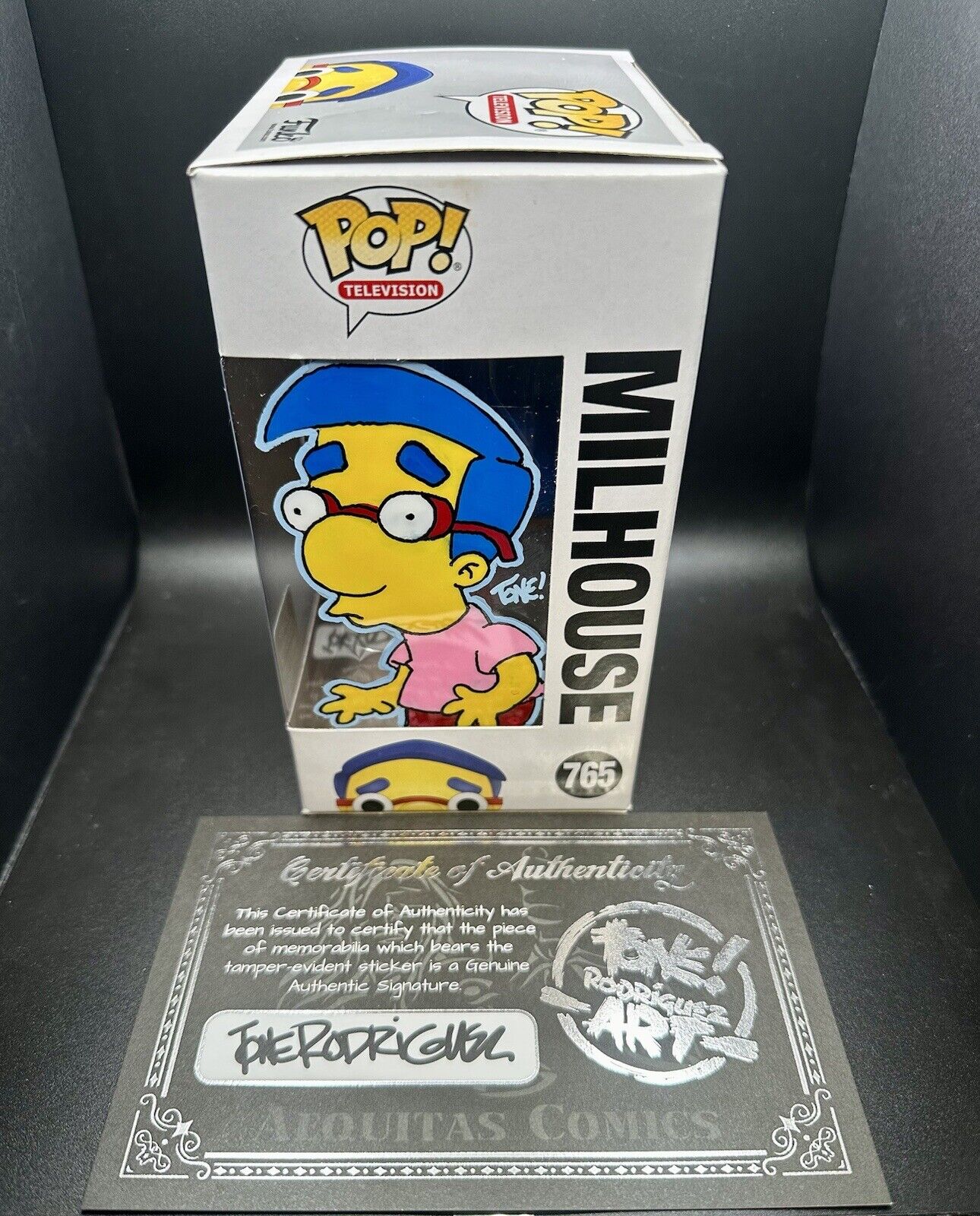 Funko Pop The Simpsons Milhouse #765 2020 Spring Con Excl Tone Rodriguez Remark