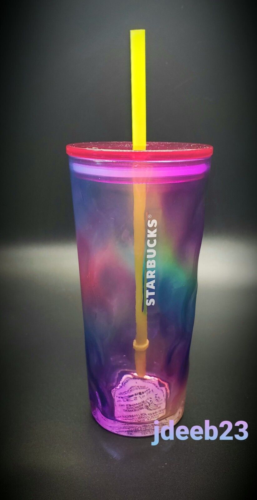 Starbucks Summer 2024 Iridescent Purple Mottled 18 Oz Glass Cold Cup Tumbler