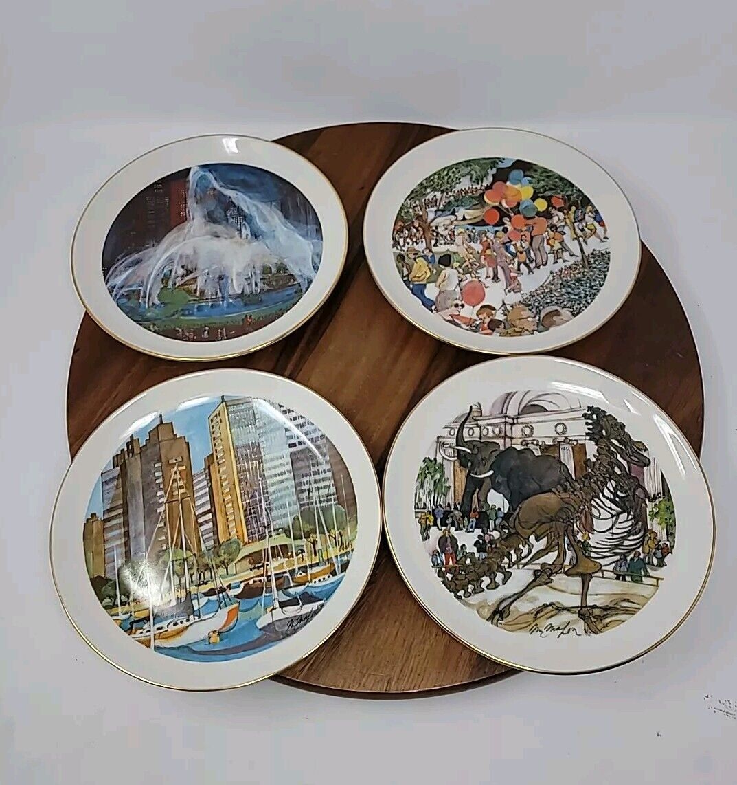 Franklin McMahon LOT of 16 Vintage “The Chicago Collection” plates by McMahon