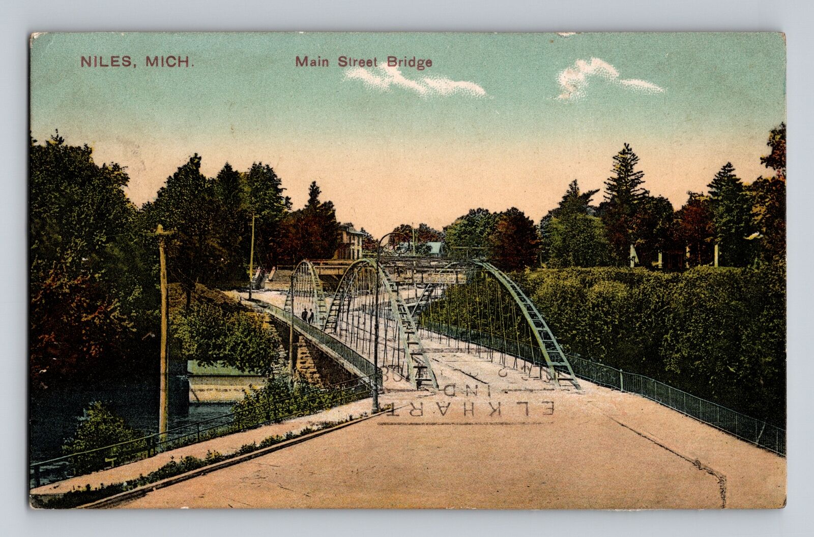 Niles MI-Michigan, Main Street Bridge, Scenic, Vintage Postcard