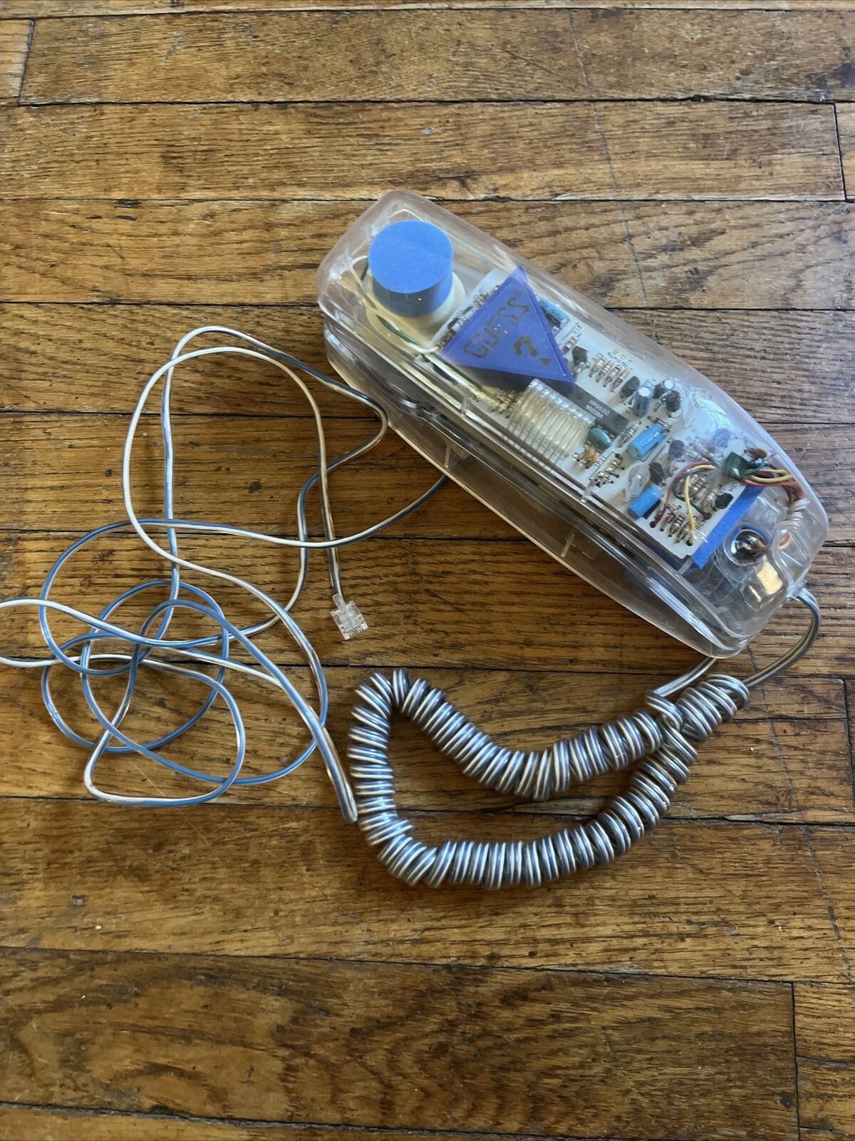 RARE HTF GUESS Vintage Clear See-Through Telephone COLLECTIBLE UNIQUE  Phone