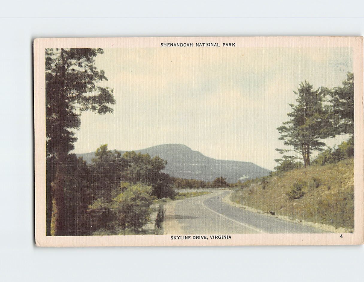Postcard Shenandoah National Park Skyline Drive Virginia USA