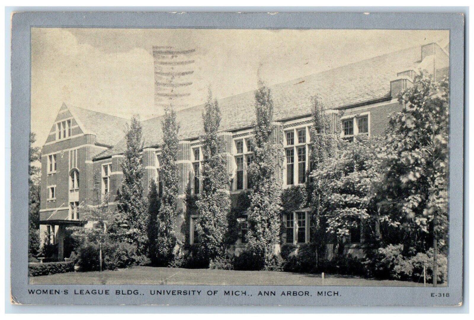 1940 Women\'s League Building University Michigan Ann Arbor Michigan MI Postcard