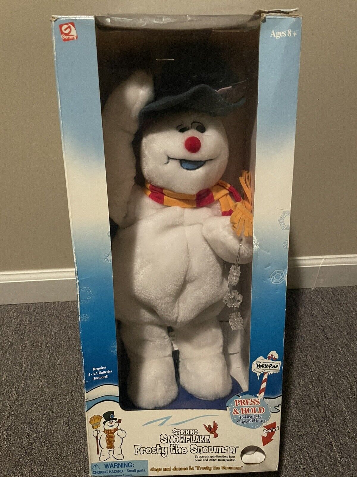 Gemmy Frosty The Snowman Animated Dancing Spinning Snowflake 2002 Lights 17