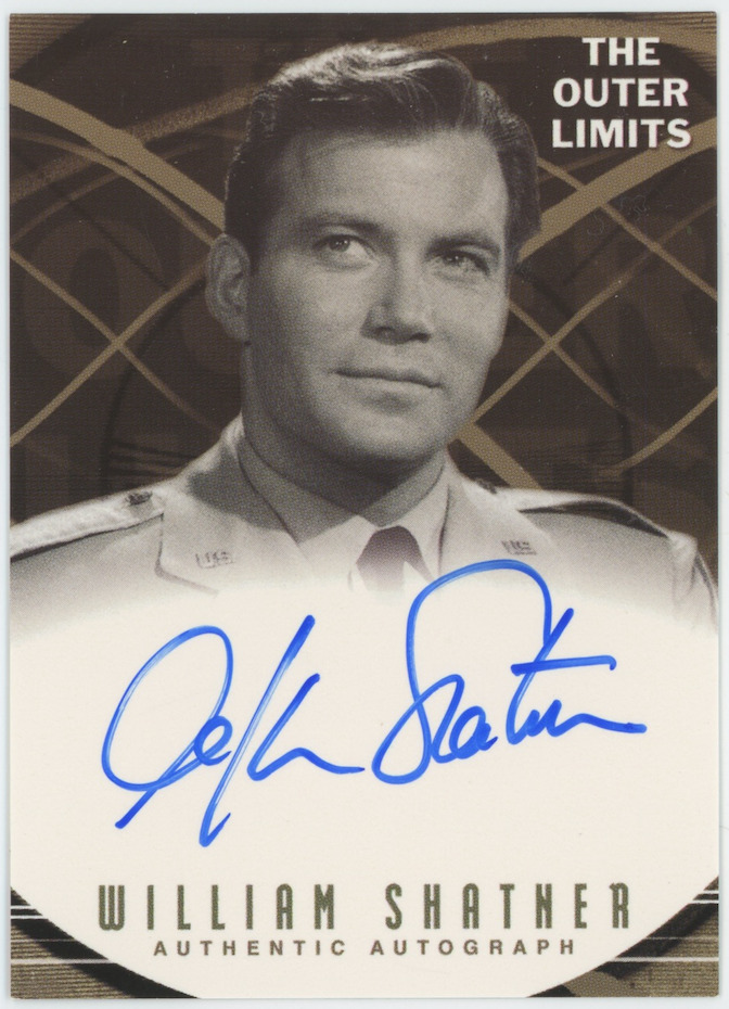 William Shatner 2002 Rittenhouse The Outer Limits Premiere A4 Auto Signed 25801