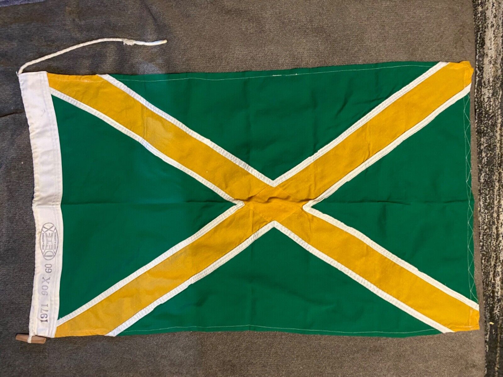 Vintage South African Commando Flag 1971 Detex 90 x 60cm SADF Bush War Cold War