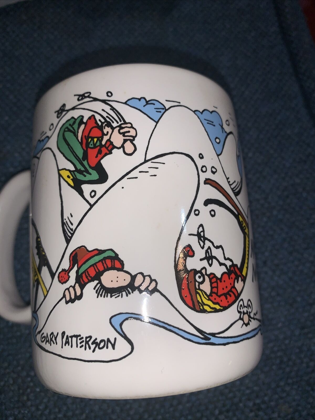 Ski Mug Out of Control Gary Patterson Vintage Skiier By Thought Factory Japan