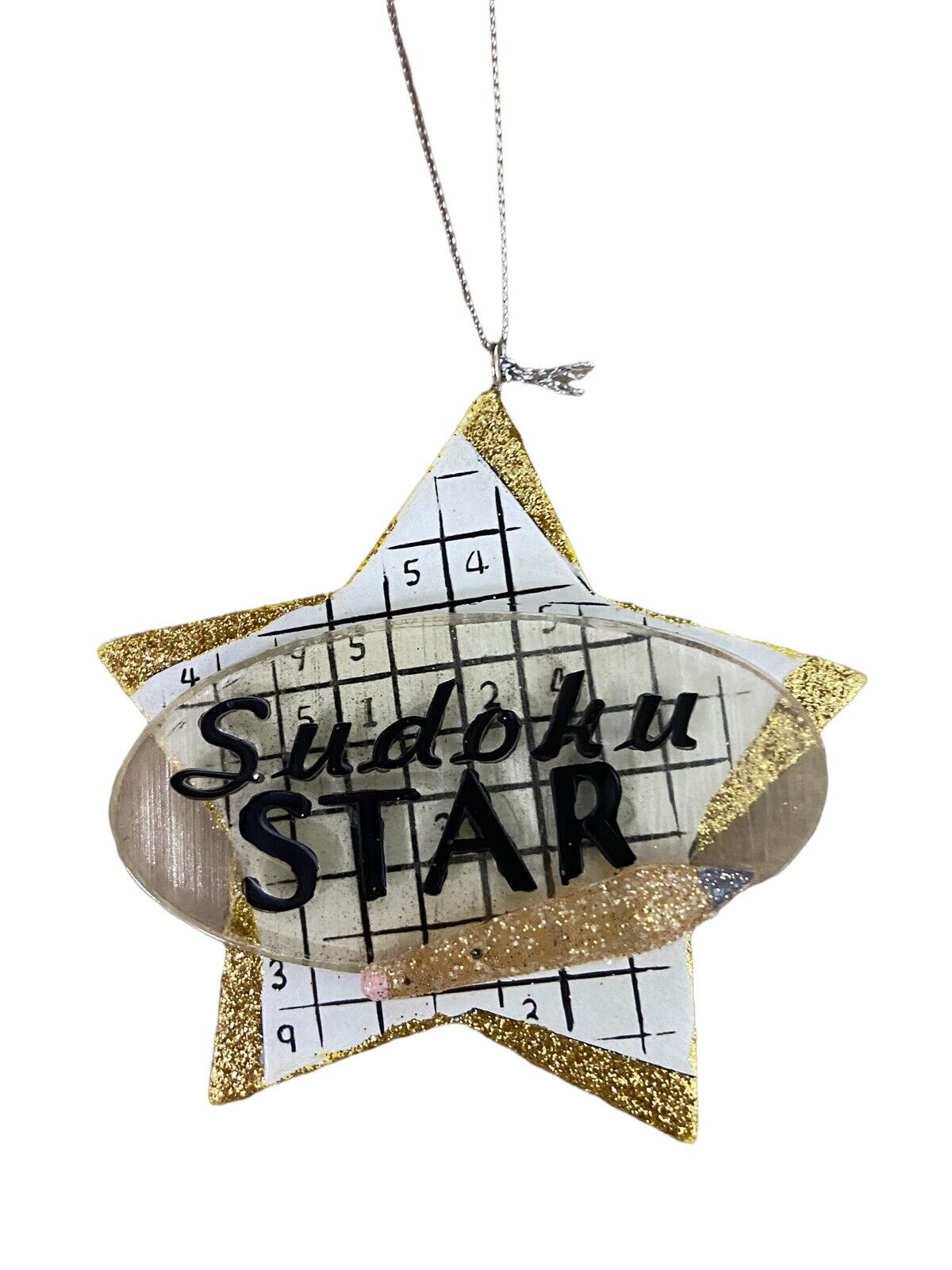 Midwest-CBK  Sudoku Star Puzzle Christmas Game Ornament 