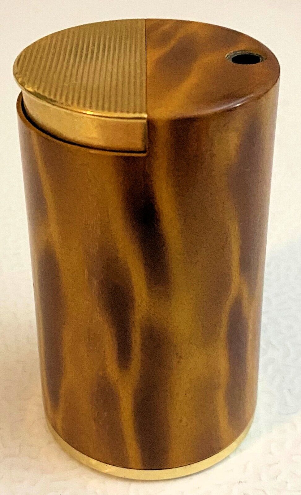 Vintage Colibri Table Lighter Tortoise Shell Gold Tone MCM