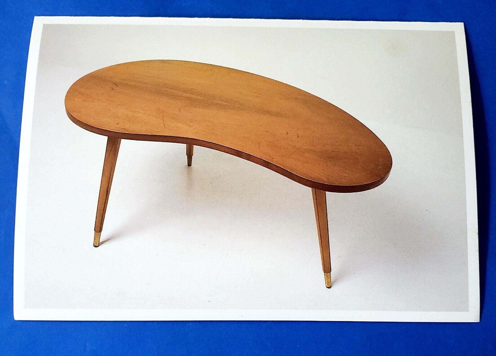 Postcard 1955 Walnut Kidney-shaped Table 50s Design Taschen