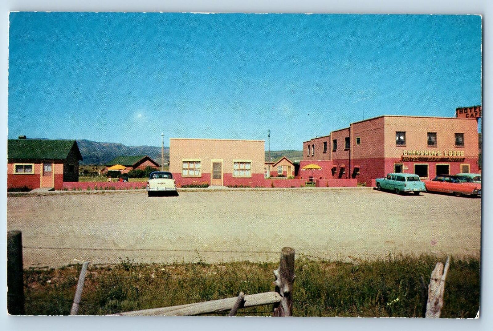 Swan Valley Idaho ID Postcard Changnons Lodge Exterior Roadside c1960's Vintage