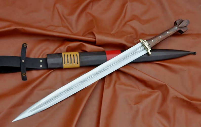 Custom Handmade Carbon Steel Viking Sword 24 inch Blade Battle Ready Sword